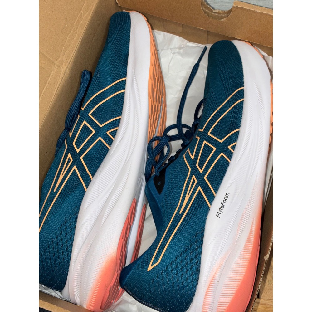 ASICS Gel-Pulse 13 Teal Blue Peach Running Shoes 1011B780 Womens 10.5